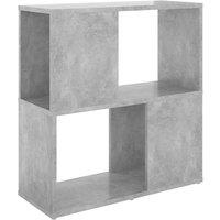 Berkfield Home Book Cabinet Concrete Grey 60x24x63 cm Engineered Wood | Size: 60 x 24 x 63 cm