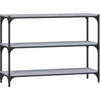 Berkfield Home Book Cabinet Grey Sonoma 100x33x70.5cm Engineered Wood & Steel | Size: 100x33x70.5 cm