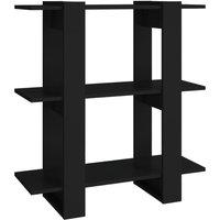 Berkfield Home Book Cabinet/Room Divider Black 80x30x87 cm | Size: 80 x 30 x 87 cm