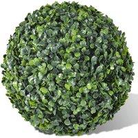 Berkfield Home Boxwood Ball Artificial Leaf Topiary Ball 35 cm 2 pcs in Green