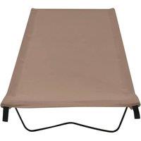 Berkfield Home Camping Bed 180x60x19 cm Oxford Fabric & Steel Taupe | Size: 180 x 60 x 19 cm