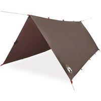 Berkfield Home Camping Tarp Brown 406x306 cm Waterproof