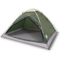 Berkfield Home Camping Tent Dome 2-Person Green Waterproof