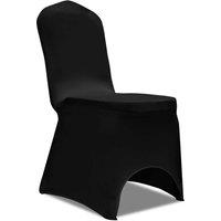 Berkfield Home Chair Cover Stretch Black 6 pcs