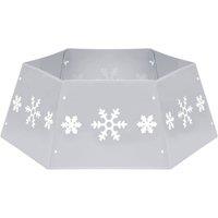 Berkfield Home Christmas Tree Skirt Silver & White 68x25 cm | Size: 68x25 cm