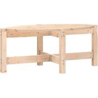 Berkfield Home Coffee Table 87x48x35 cm Solid Wood Pine in Light Tan | Size: 87 x 48 x 35 cm