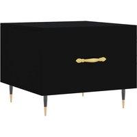 Berkfield Home Coffee Table Black 50x50x40 cm Engineered Wood | Size: 50 x 50 x 40 cm