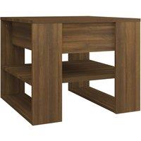 Berkfield Home Coffee Table Brown Oak 55.5x55x45 cm Engineered Wood