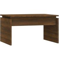 Berkfield Home Coffee Table Brown Oak 68x50x38 cm Engineered Wood | Size: 68 x 50 x 38 cm