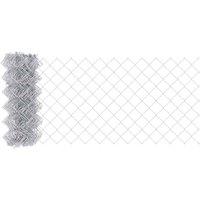 Berkfield Home Chain Link Fence 0.8x10 m Galvanised Steel in Silver