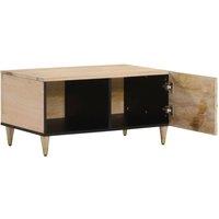 Berkfield Home Coffee Table 80x50x40 cm Solid Wood Mango in Light Brown | Size: 80 x 50 x 40 cm