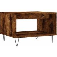 Berkfield Home Coffee Table Smoked Oak 60x50x40 cm Engineered Wood in Brown | Size: 60 x 50 x 40 cm