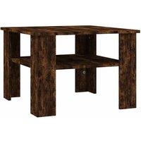 Berkfield Home Coffee Table Smoked Oak 60x60x42 cm Engineered Wood in Brown | Size: 60 x 60 x 42 cm