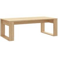 Berkfield Home Coffee Table Sonoma Oak 102x50x35 cm Engineered Wood in Light Brown | Size: 102 x 50 x 35 cm