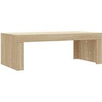 Berkfield Home Coffee Table Sonoma Oak 102x50x36 cm Engineered Wood in Light Brown | Size: 102 x 50 x 36 cm