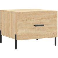 Berkfield Home Coffee Table Sonoma Oak 50x50x40 cm Engineered Wood in Brown | Size: 50 x 50 x 40 cm