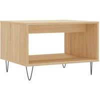 Berkfield Home Coffee Table Sonoma Oak 60x50x40 cm Engineered Wood in Light Brown | Size: 60 x 50 x 40 cm