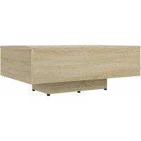 Berkfield Home Coffee Table Sonoma Oak 85x55x31 cm Engineered Wood in Light Oak | Size: 85 x 55 x 31 cm