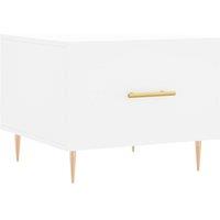 Berkfield Home Coffee Table White 50x50x40 cm Engineered Wood | Size: 50 x 50 x 40 cm