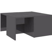 Berkfield Home Coffee Tables 4 pcs High Gloss Grey 33x33x33 cm Engineered Wood | Size: 33 x 33 x 33 cm