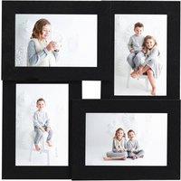 Berkfield Home Collage Photo Frame for 4x(10x15 cm) Picture Black MDF | Size: 10x15 cm