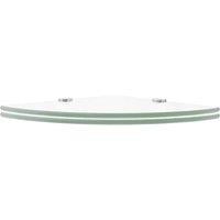 Berkfield Home Corner Shelves 2 pcs with Chrome Supports Glass Clear 25x25 cm