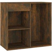 Berkfield Home Cosmetic Cabinet Smoked Oak 80x40x75 cm Engineered Wood in Brown | Size: 80 x 40 x 75 cm