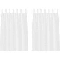 Berkfield Home Curtains with Curtains 2 pcs White 140 x 140 cm Polyester