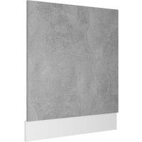 Berkfield Home Dishwasher Panel Concrete Grey 59.5x3x67 cm Engineered Wood