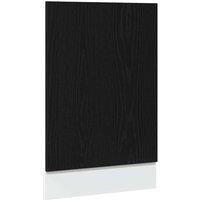 Berkfield Home Dishwasher Panel Lyon Black Oak 45x1.5x67 cm Engineered Wood