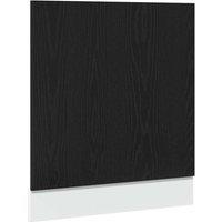 Berkfield Home Dishwasher Panel Lyon Black Oak 60x1.5x67 cm Engineered Wood