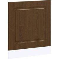 Berkfield Home Dishwasher Panel Kalmar Brown Oak 60x1.5x67 cm Engineered Wood in Brown