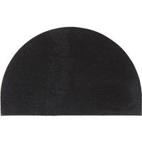 Berkfield Home Door Mat Black Half Round 50x80 cm Tufted Coir