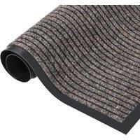 Berkfield Home Doormat Striped Beige 80x120 cm