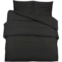 Berkfield Home Duvet Cover Set Black 135x200 cm Cotton