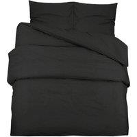 Berkfield Home Duvet Cover Set Black 135x200 cm Cotton