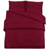 Berkfield Home Duvet Cover Set Bordeaux 140x200 cm Cotton in Red