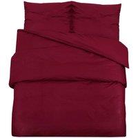 Berkfield Home Duvet Cover Set Bordeaux 200x200 cm Light-weight Microfiber in Red