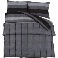 Berkfield Home Duvet Cover Set Dark Grey 135x200 cm Cotton