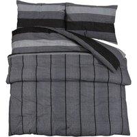 Berkfield Home Duvet Cover Set Dark Grey 140x200 cm Cotton