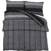 Berkfield Home Duvet Cover Set Dark Grey 200x200 cm Cotton