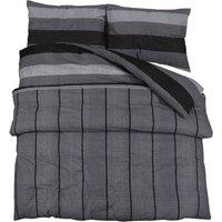 Berkfield Home Duvet Cover Set Dark Grey 225x220 cm Cotton
