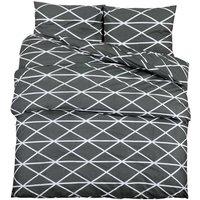 Berkfield Home Duvet Cover Set Grey 135x200 cm Cotton