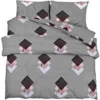Berkfield Home Duvet Cover Set Grey 200x200 cm Cotton
