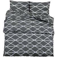 Berkfield Home Duvet Cover Set Grey 200x200 cm Cotton
