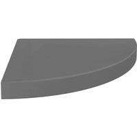 Berkfield Home Floating Corner Shelf High Gloss Grey 35x35x3.8 cm MDF