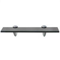 Berkfield Home Floating Shelf Glass 30x20 cm 8 mm in Black