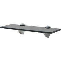Berkfield Home Floating Shelves 2 pcs Glass 30x20 cm 8 mm in Black