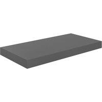 Berkfield Home Floating Wall Shelf High Gloss Grey 50x23x3.8 cm MDF