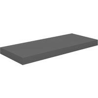 Berkfield Home Floating Wall Shelf High Gloss Grey 60x23.5x3.8 cm MDF